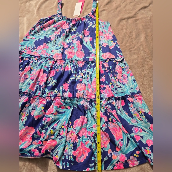 Lilly Pulitzer Loro Swing Dress Corsica Blue Toucan Party Tiered Floral Size XS - Picture 6 of 11